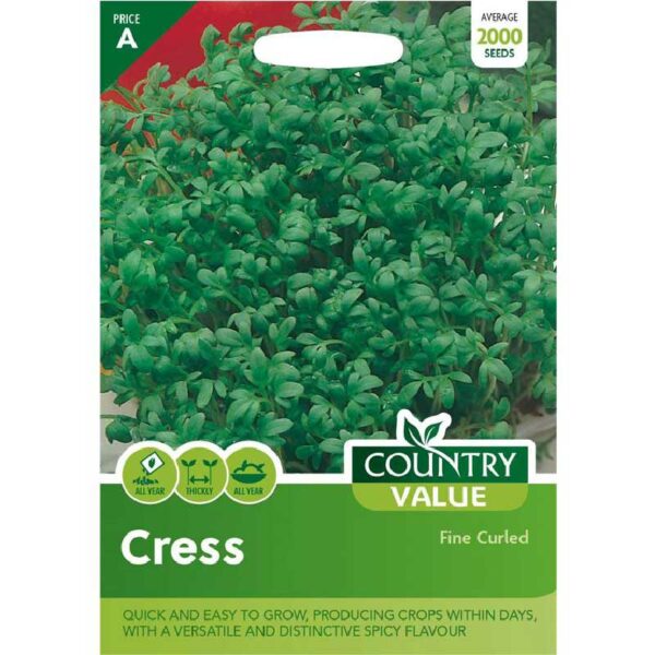 Country Value Fine Curled Cress Seeds
