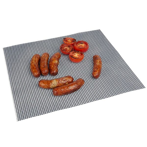 A studio image of the Creative Products Grill Mesh with food