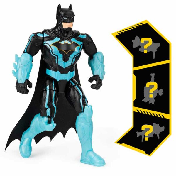 DC Comics BATMAN 4" Action Figure with 3 Mystery Accessories (Styles Vary) blue batman