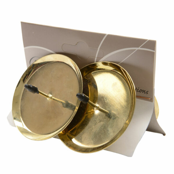 Decoris Light Gold Candle Holder (Pack of 4)