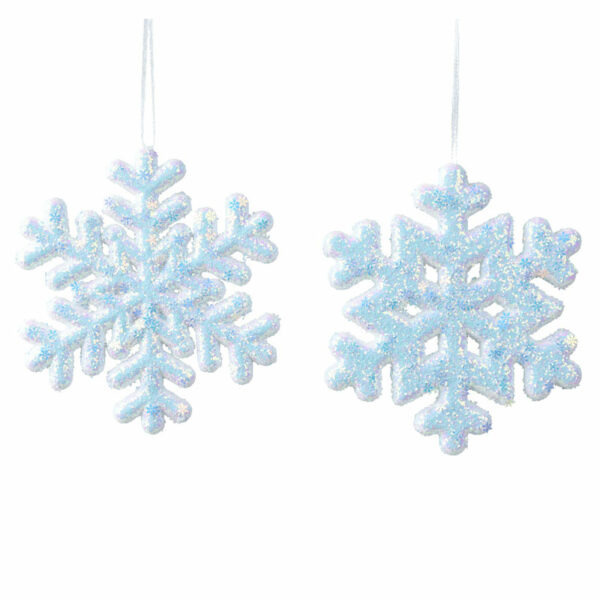 Decoris Foam Snowflake with Glitter (Assorted Designs)