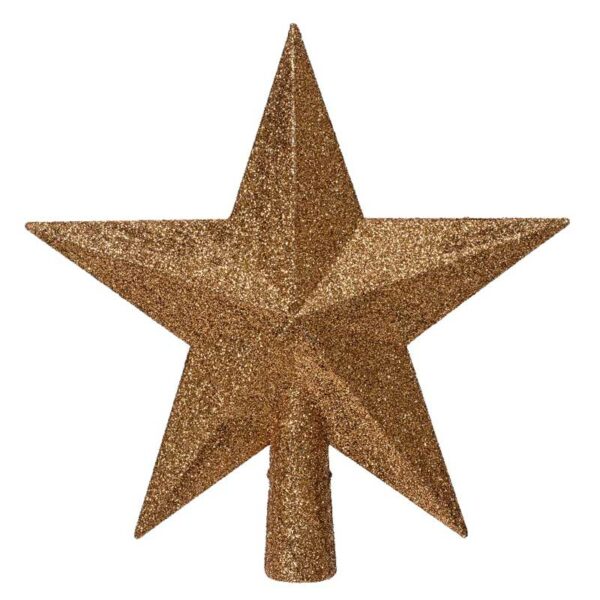 Decoris Shatterproof Star Tree Topper - Ginger Brown
