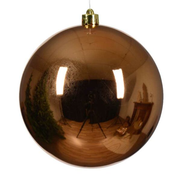 Decoris Large Shatterproof Bauble in Red Copper