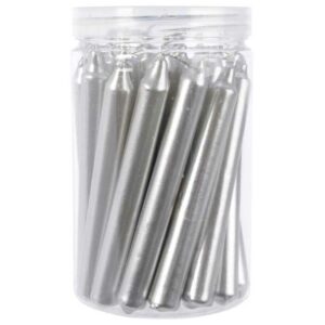 Decoris Mini Silver Dinner Candles (Pack of 22)