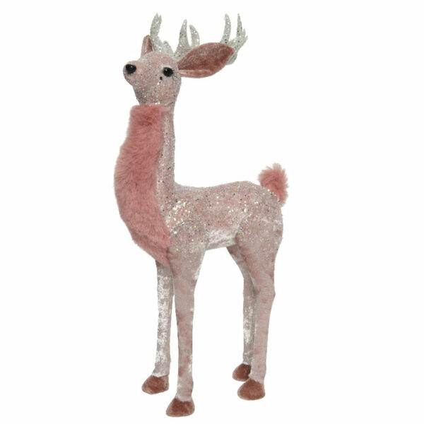 Decoris Blush Pink Plush Deer