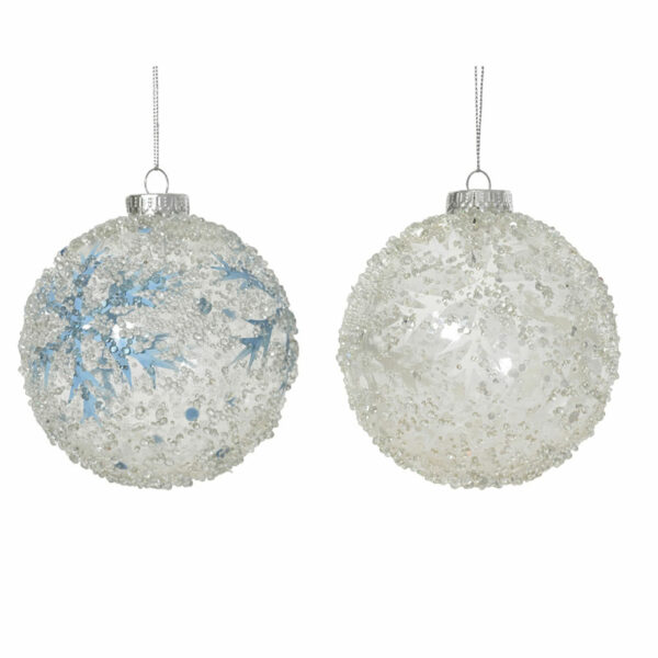 Decoris Polystyrene Bauble with Snowflakes (Assorted Designs)