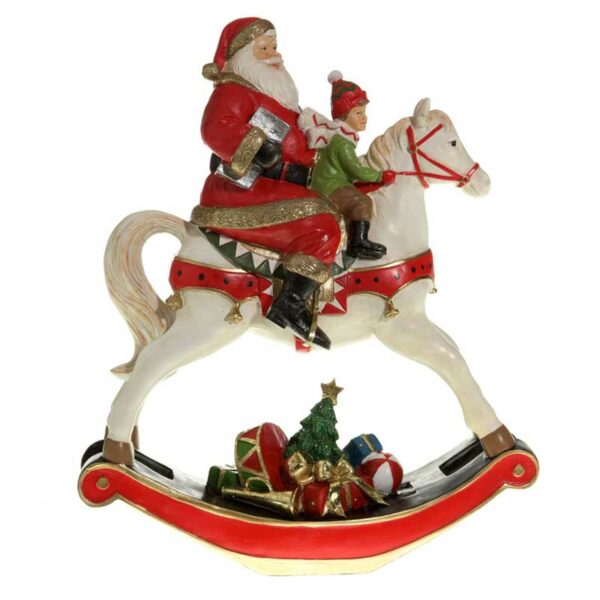 Decoris Rocking Horse with Santa