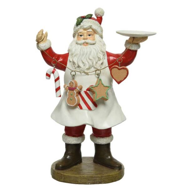 Decoris Santa with Gingerbread Garland