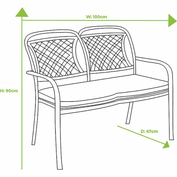 Dimensions for Hartman Berkeley High Back Bench in Maize