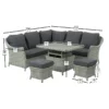 Dimensions for Bramblecrest Monterey Dove Grey Mini Modular Suite with Adjustable Table