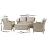 Dimensions for Bramblecrest Monterey Sandstone 4 Seater Garden Lounge Set