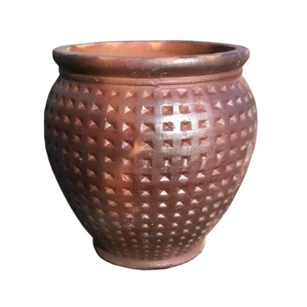 Dimpled Vase Terracotta Pot Medium (D46cm x H48cm)