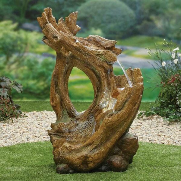 Easy Fountain Knotted Willow Falls Water Feature with LED Lights