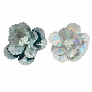 Everlands Flower Clip with Glitter (Assorted Designs)