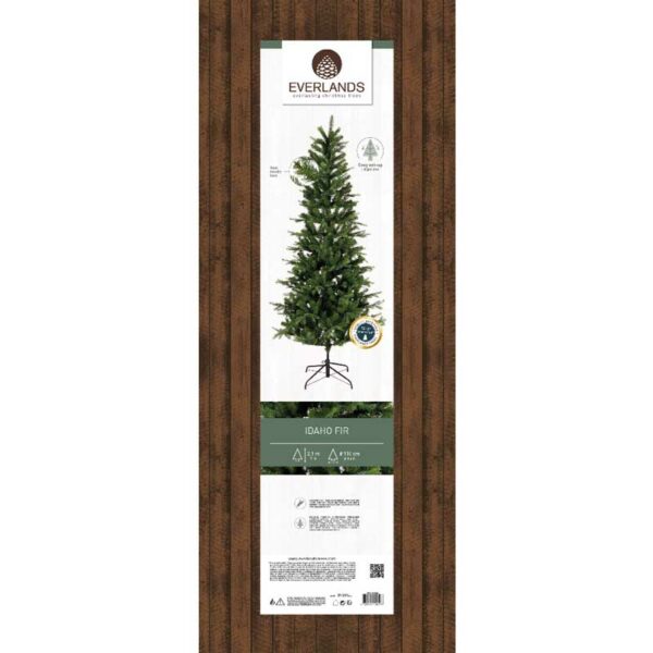 Everlands Idaho Fir Slim Artificial Christmas Tree - 7ft