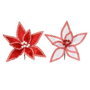 Everlands Red & White Flower Clip (Assorted Designs)