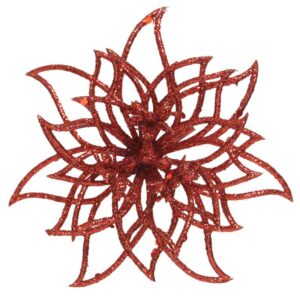 Everlands Red Glitter Flower Clip