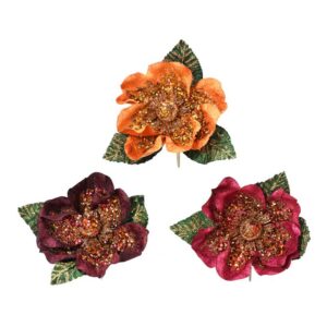 Everlands Velvet Flower Clip (Assorted Designs)