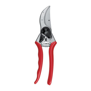A pair of FELCO Model 2 Original Bypass Secateurs with red handles.