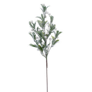 Festive Frosted White Berry Stem (60cm)