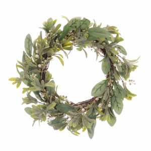 Festive Green Mistletoe Wreath