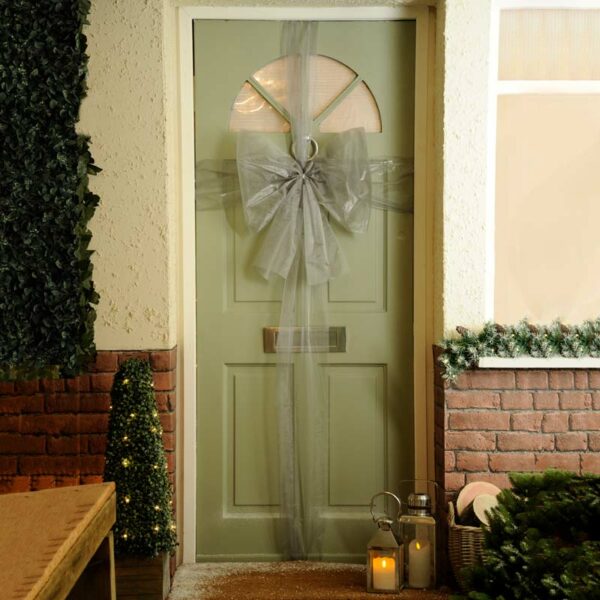 Festive Organza Door Bow Kit with Pre-Made Bow