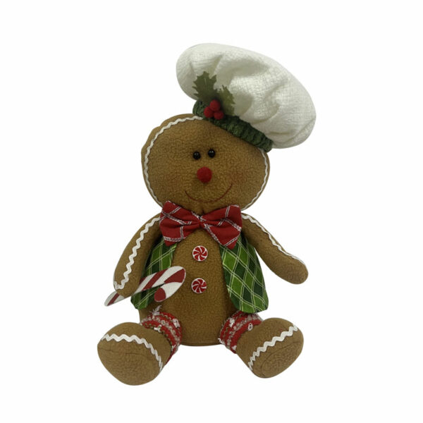 Festive Sitting Chef Gingerbread Man