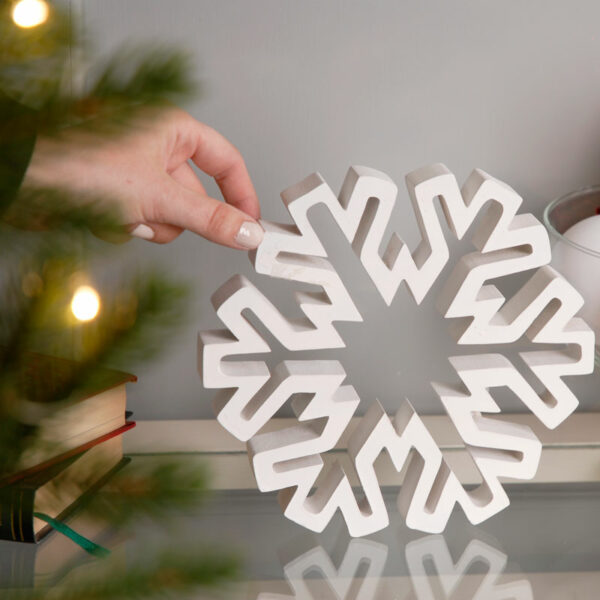 Festive Wooden Cut Out Snowflake