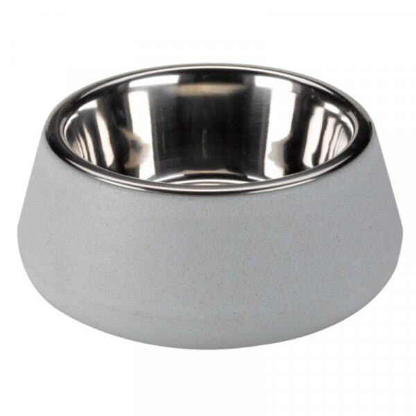 FloorGrip Bamboo Stainless Steel 2-in-1 Dog Bowl Sky Blue