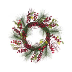 Floralsilk Berry Pine Twig Wreath