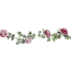 Floralsilk Snowy Rose Garland