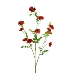 Floralsilk Mini Red Garden Rose Spray (95cm)