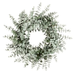 Floralsilk Snowy Spiral Eucalyptus Wreath