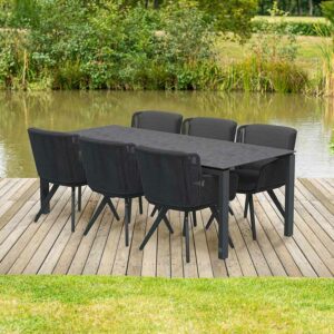 Flores 6 Seat Dining Set with Goa Table