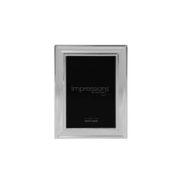 fs128146 Impressions Silver Plated Photo Frame with Beaded Edge 4 x 6