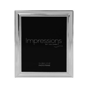 fs128168 Impressions Silver Plated Photo Frame with Beaded Edge 6 x 8