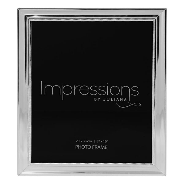 fs128180 Impressions Silver Plated Photo Frame with Beaded Edge 8 x 10