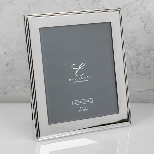fs77680 Elegance Silver Plated Rib Edge Photo Frame 8 x 10