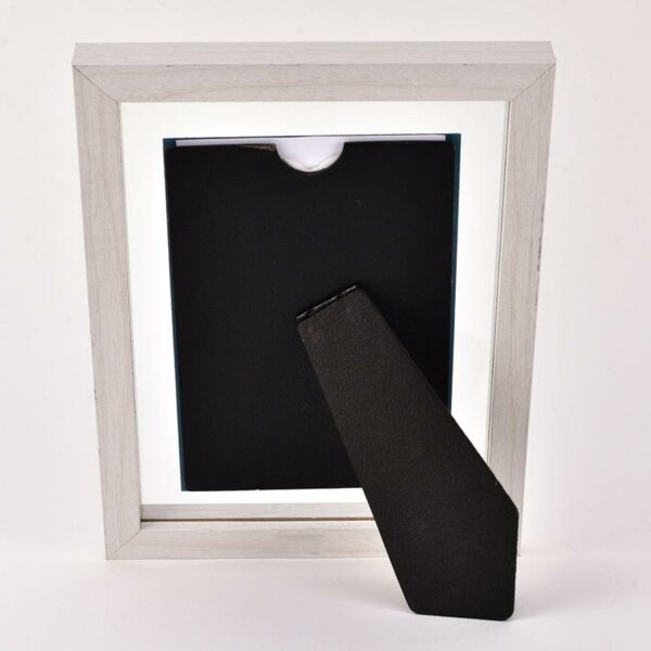 fw74646 Impressions White Wooden Frame with Perspex Border 4 x 6 back
