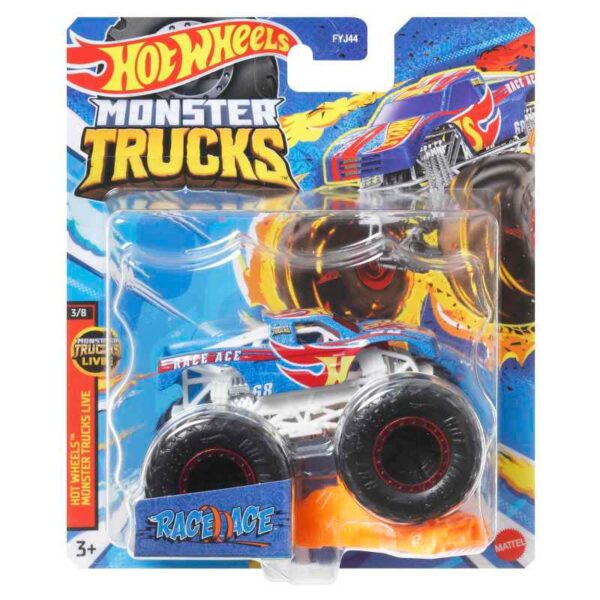 Hot Wheels Monster Trucks, 1:64 Scale Die-Cast Toy packaging