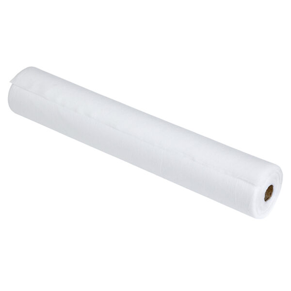 A coiled up roll of G20 Plant Warming Fleece in white.