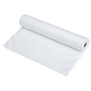 A slightly unrolled length of G20 Plant Warming Fleece in white.