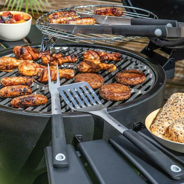 Garden Grill Company Set of 3 BBQ Tools in use
