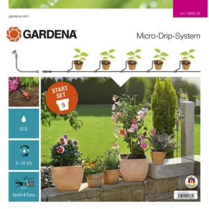 GARDENA Micro-Drip System Starter Set for 5 Flower Pots - Small