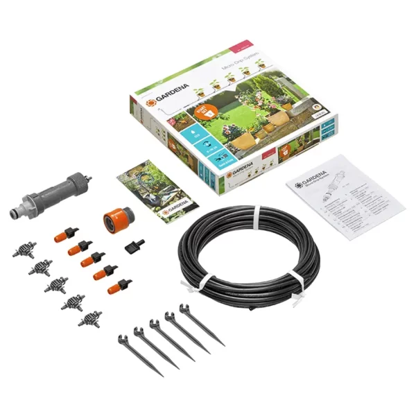 GARDENA Micro-Drip System Starter Set for 5 Flower Pots contents