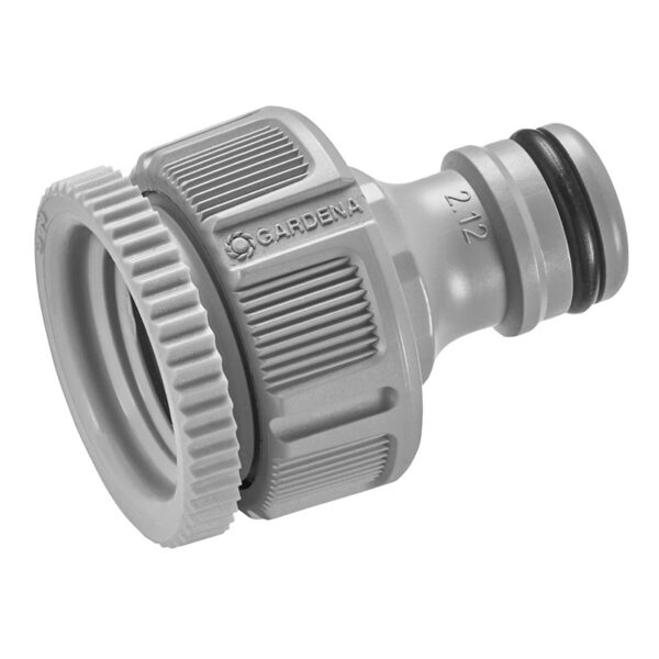 A GARDENA Threaded Tap Connector set against a white background