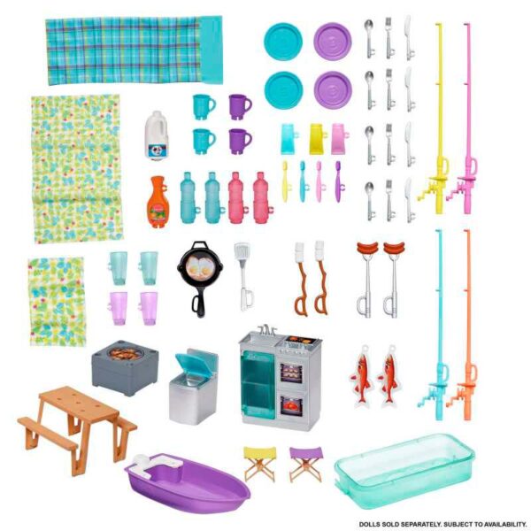 Barbie 3-in-1 Dream Camper & Accessories 60 Pieces accessories