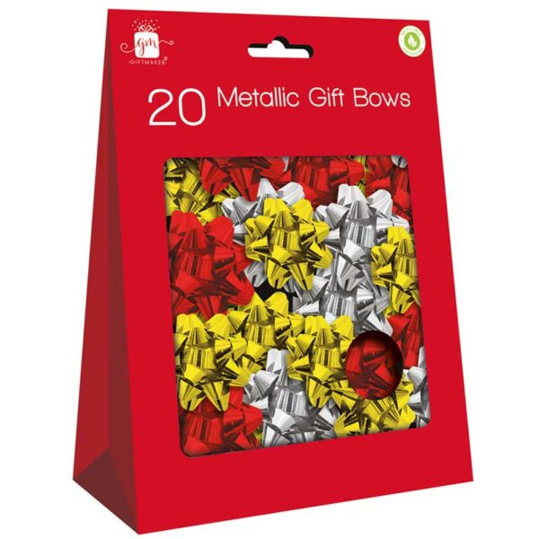 Gift Maker Metallic Gift Bows (Pack of 20)