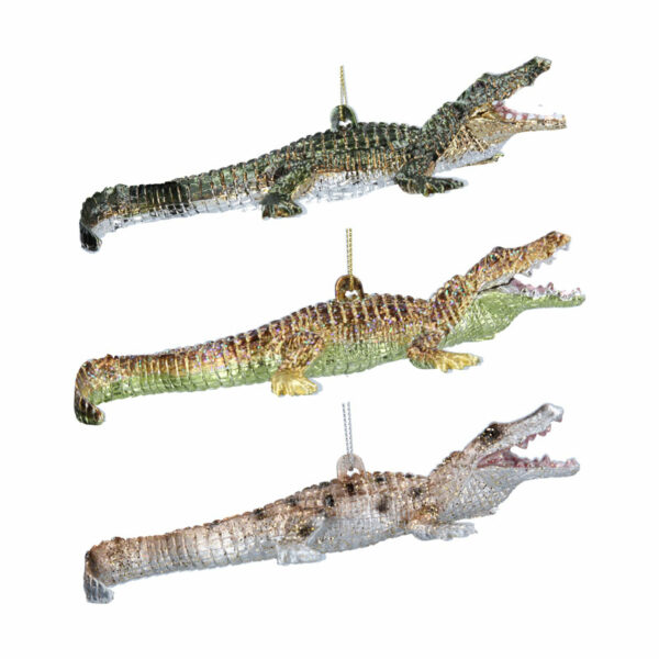 Gisela Graham Metallic Acrylic Crocodile