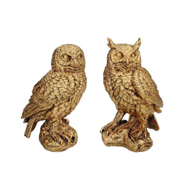 Gisela Graham Gold Resin Owl (Assorted Designs)